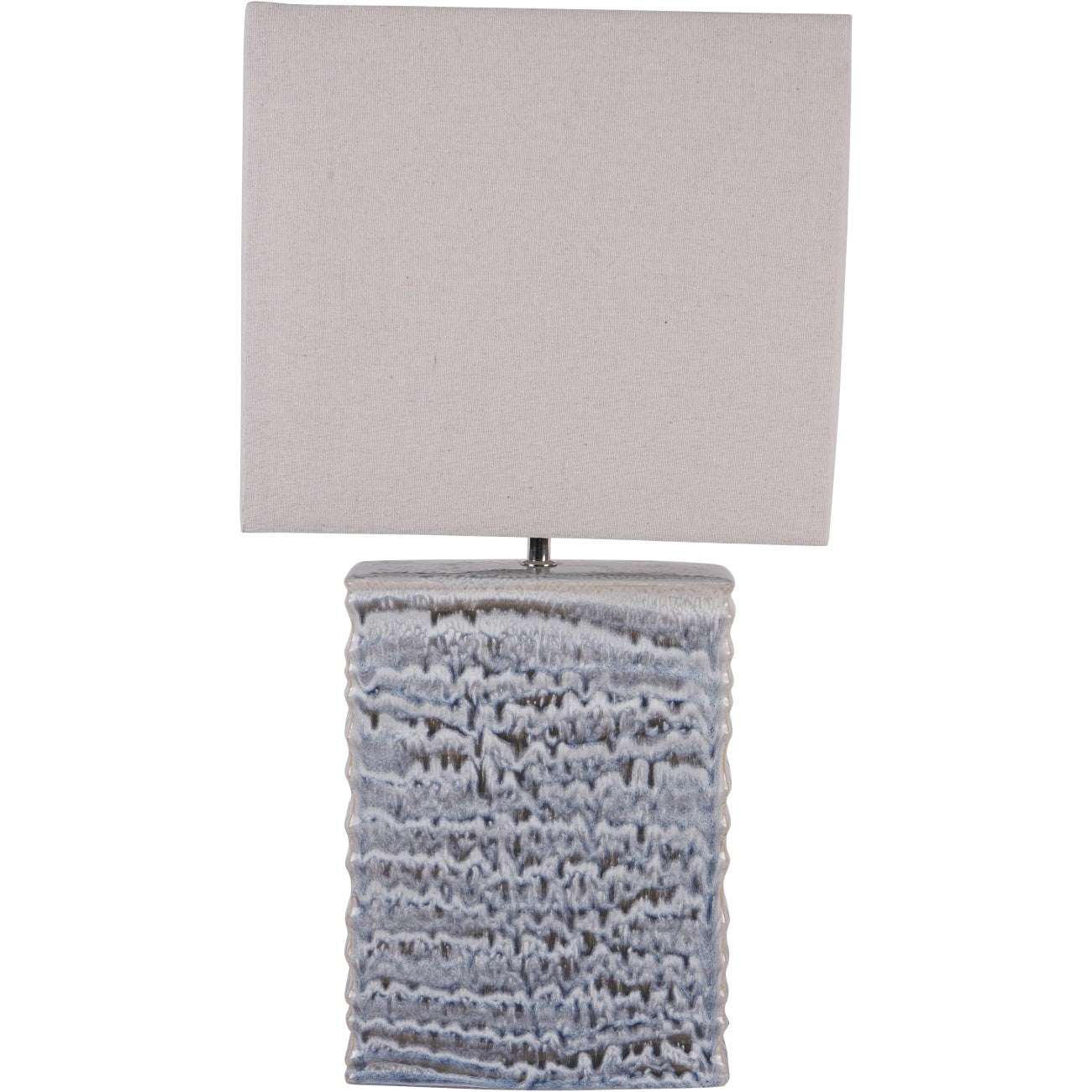 Sereno Off White Ceramic Square Table Lamp